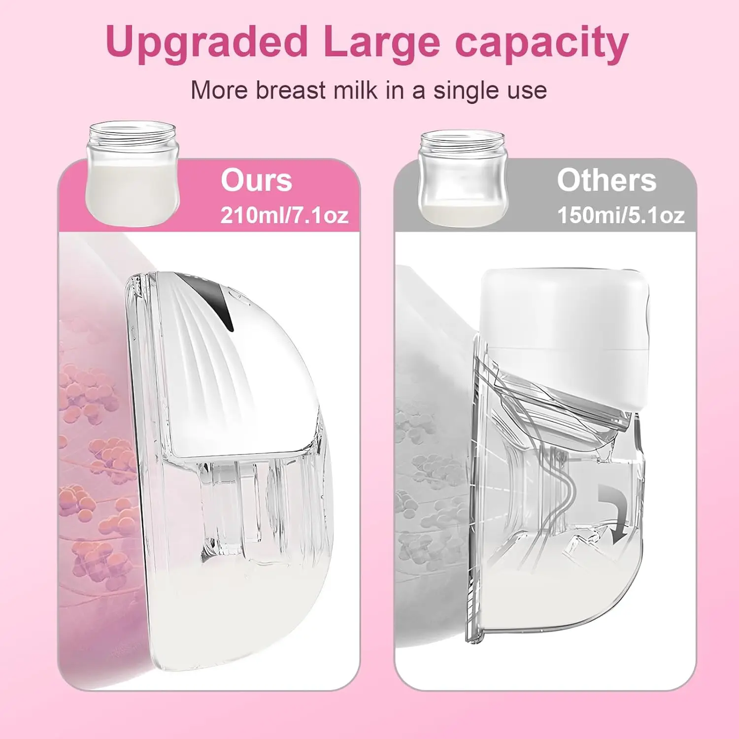 Breast Pump Electric Wearable Handsfree BPA Free Powerful Suction 4 Mode & 12 Level Low Noise Invisible Wireless Breastmilk Pump 3