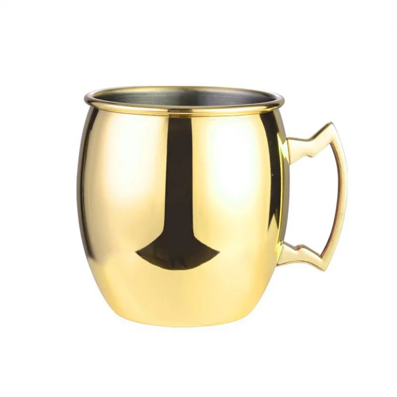 500ml Mule Cup Stainless Steel Cocktail Cup Beer Cup Copper Goblet Cocktai Wine Coffee Cup Champagne Party Bar Drinkware Tools