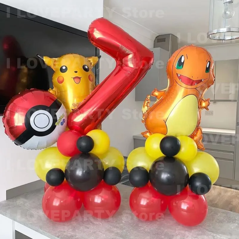 Contra la voluntad habilidad Jarra Guirnalda de Globos de cumpleaños de Pokémon, Kit de arco de Globos de  aluminio de 32 ", decoración de fiesta, suministros de Globos de aire de  helio de Pikachu, 32 unids/set| | - AliExpress