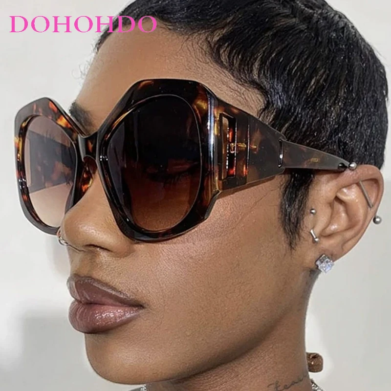 Irregular Polygon Oversized Sunglasses Irregular Polygon Square Sunglasses for Women Fashion Brand  main image 3