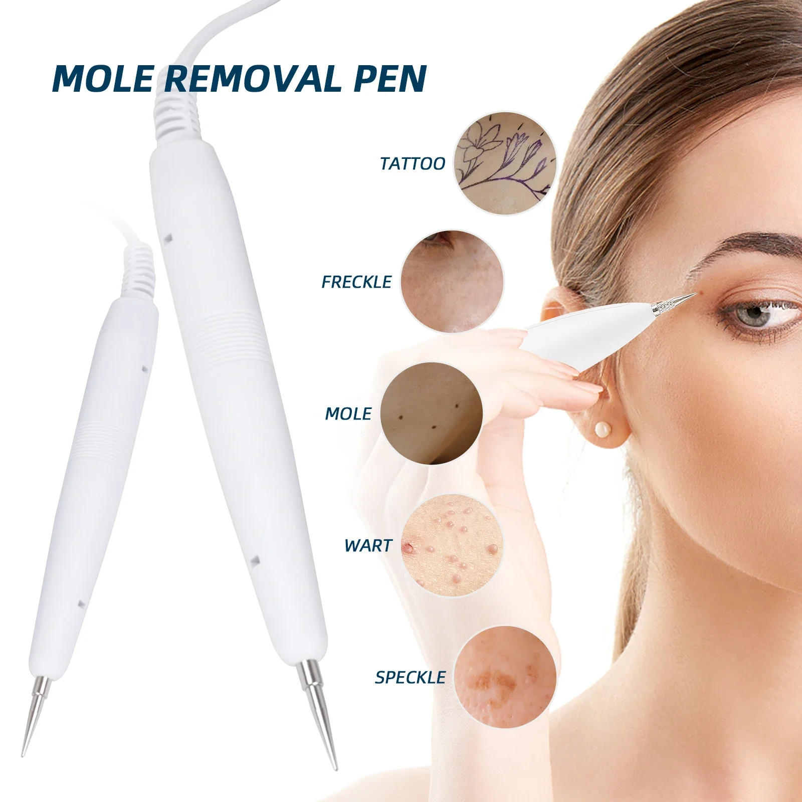 3-IN-1 Ultrasonic Facial Skin Care Beauty Machine Ultrasound Body Face Eyes Massage Machine Freckle Removal Plasma Pen