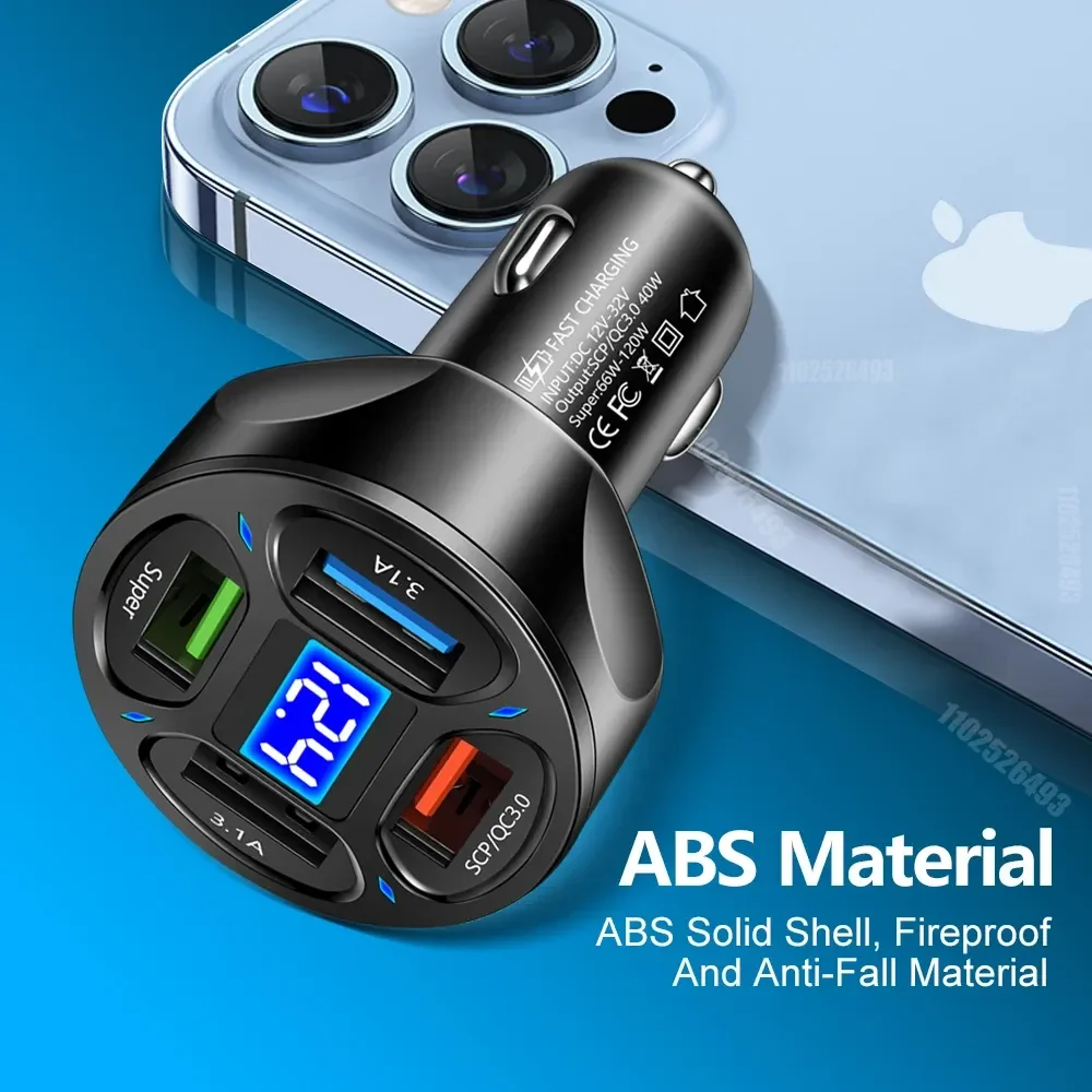 LED  ÷̰ ִ  ޴ ,  , 4 Ʈ, 3.1A , ʰ  巡, 4  USB  ȭ