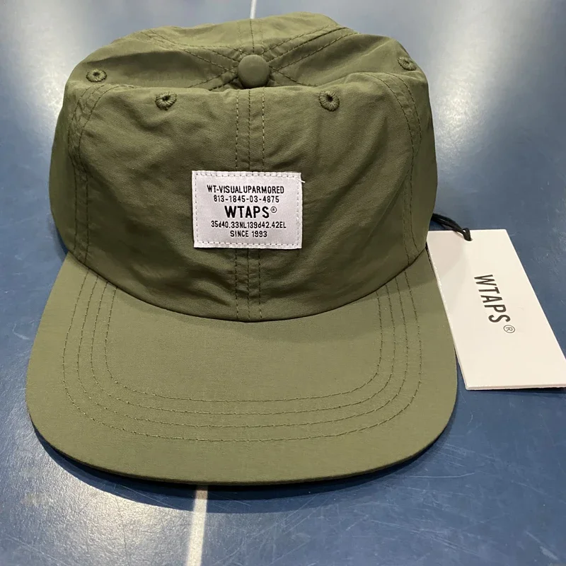 

2024 bBlack Green WTAPS Baseball Cap Comfort Breathable Soft-top Flat Brim Hat Men Women High Street Hip Hop Wtaps Caps