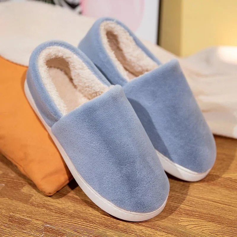 

Slippers House Flat Shoes Soft Round Toe Flexible Slip-on Trendy All-match Breathable Fashion Non-slip Wear-Resistant Keep Warm