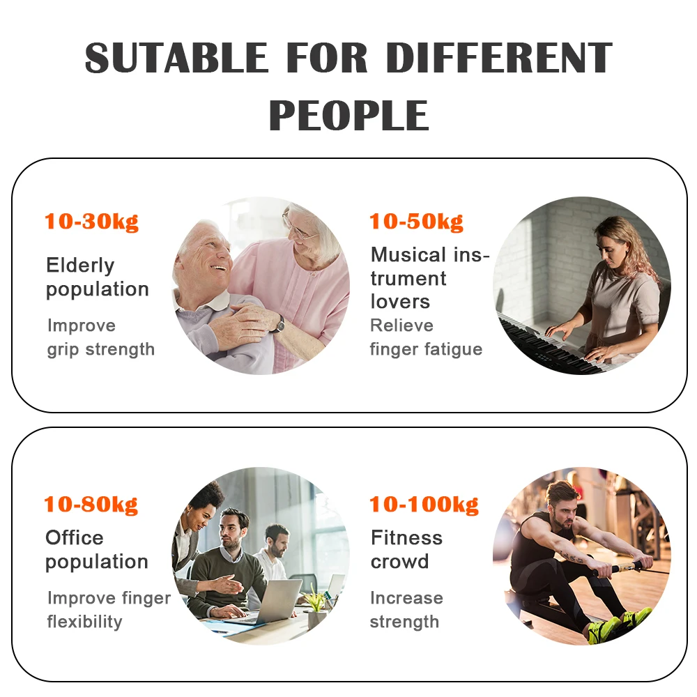 Hand Exerciser 10-100Kg Adjustable Heavy Hand Exerciser Grip Wrist Training Increase Strength Spring Finger Pinch Expander