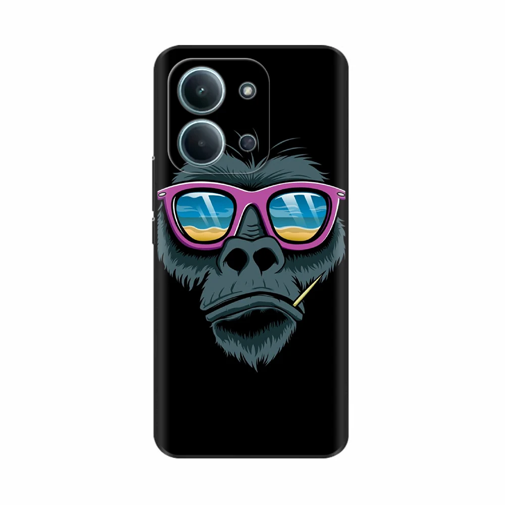 Cute Cartoon Soft Liquid Silicone Phone Case with Camera Protection - Durable Cover