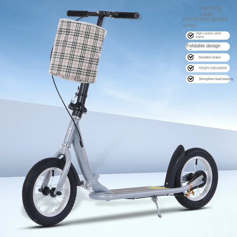 ZHIO-Two-Wheeled Folding Mobility Scooter For Adults College Campus Handbrake Camping Youth