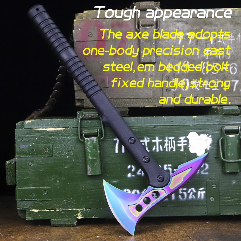 G10 Color titanium multi-purpose American fire rescue hammer axe Truck-mounted survival camping tactical axe Logging hand axe 4