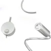 AC100-240V Silver 3W 3000K 4000K 6000K LED Reading Lights with EU USA Plug for Bed Headboard Desk Aluminum Goosene wall lamp 3