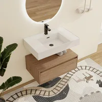 30" Bathroom Vanity with Sink, 30 Inch Floating Vanity, Single Sink Bathroom Vanity Combo, Modern Bathroom Vanity 1