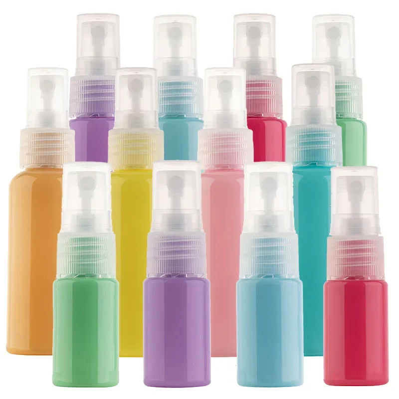 20pcs 10/30/50ml Spray Bottle Mist Perfume Atomizer Travel Colorful Plastic Refillable Bottles Sprayer Empty Cosmetic Container