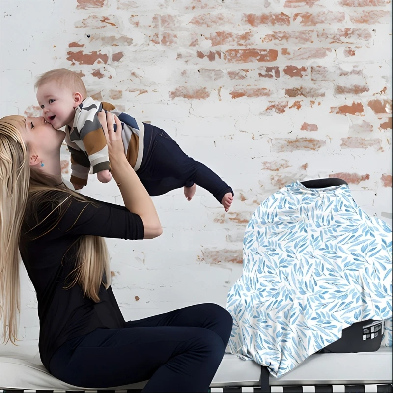 Breastfeeding Cover Baby Feeding Privacy Apron Printed Pattern Stroller Cover