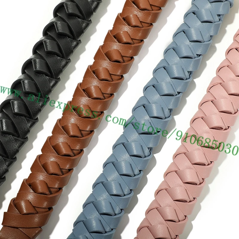 Soft Leather Handle Braided Strap For Designer Women Handbag Lady Neonoe Bucket Bag Elbow Hand Carry Accessories 8 Colors 31cm