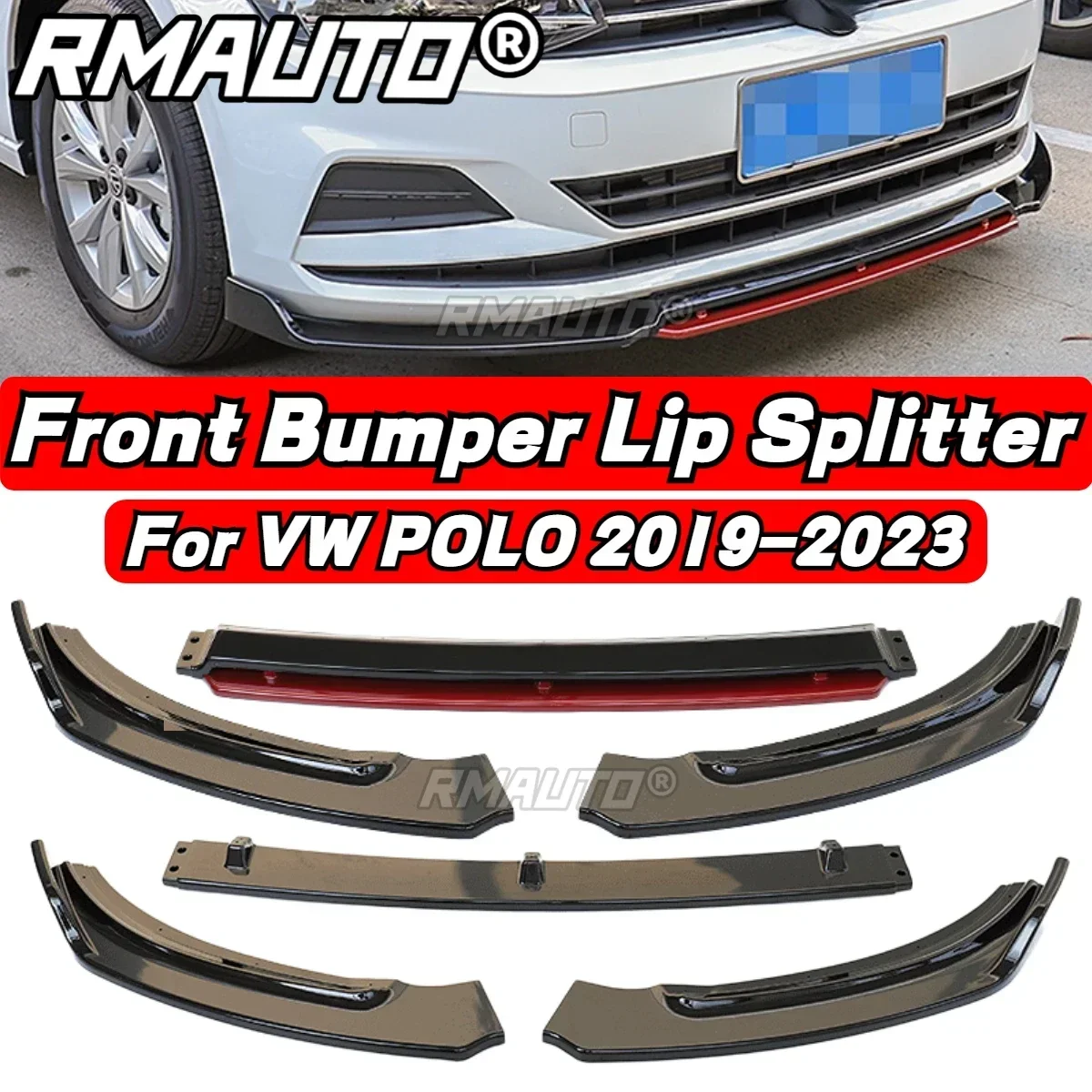 

Сплиттер для переднего бампера POLO MK8, задний спойлер для Volkswagen VW POLO MK5 MK6 MK7 MK8 2009-2023