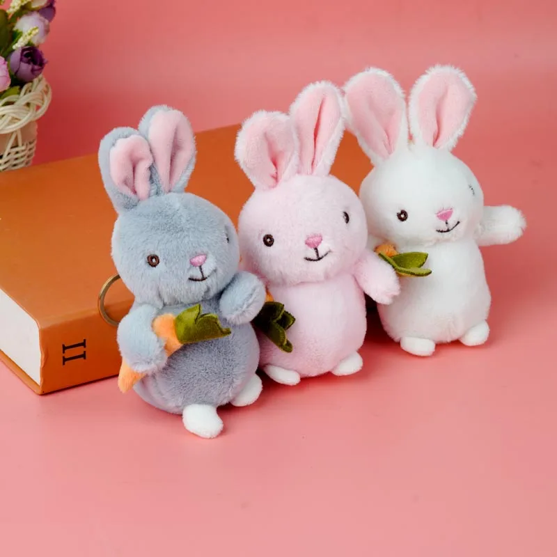 

15CM Plush Rabbit Plush Keychain Anime Rabbit Backpack Pendant Holiday Gift Plush Animal Car Decoration Zoo Souvenir Plush Toy