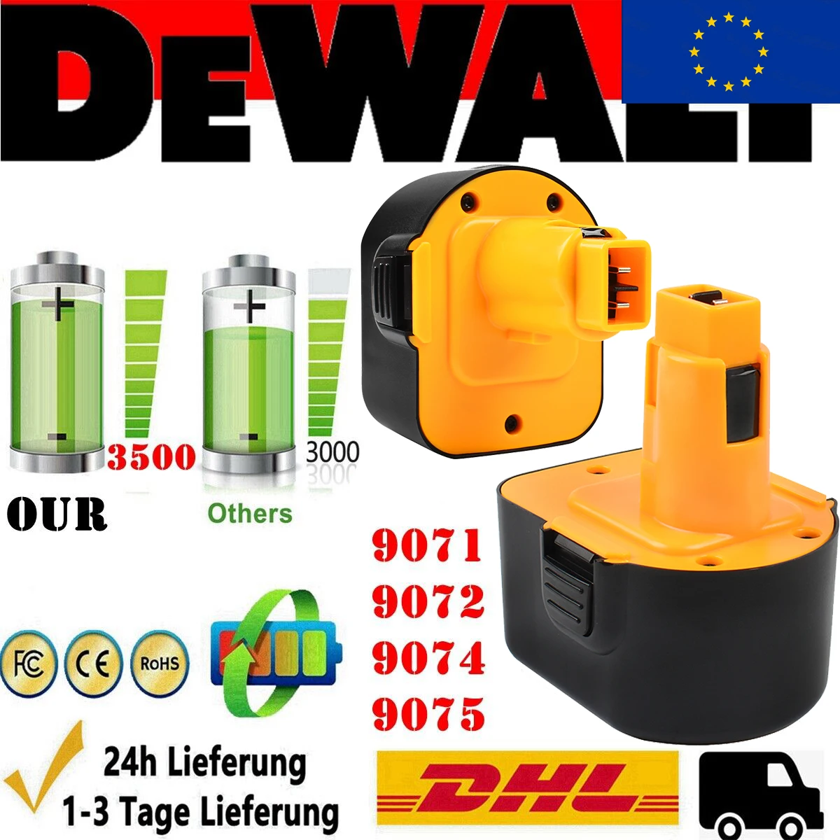 Dewalt De9074 Battery Pack 12v 1.3 Amp | Dewalt Battery 12v De9071 -  3500mah 12v - Aliexpress