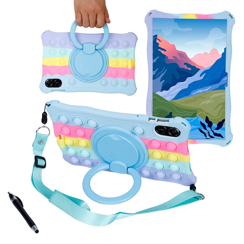 Capa de Silicone Macio para Huawei Honor Pad x9 11 5×8 Pro 11.5 2023 Eln-w09 L09 Suporte do Tablet com Alça de Ombro