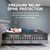Queen Mattress,12 Inch Queen Size Mattress in A Box with Independent Pocket Spring,Memory Foam Hybrid Mattress,Pressure Reliving 4