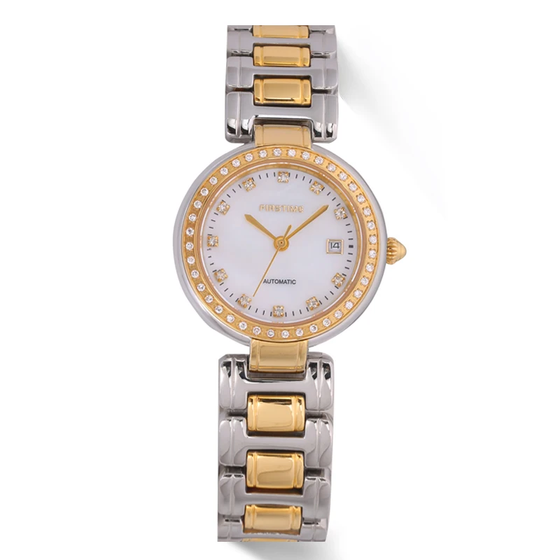 

BERNY Automatic Women Wristwatch Sapphire Clock Gold Luxury Brands Calendar Stainless Steel Waterproof Women's Mechanical Watch