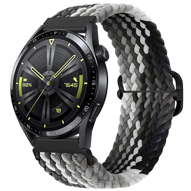 Braided Loop Breathable Sport Wristband Bracelet, 20mm/22mm Band