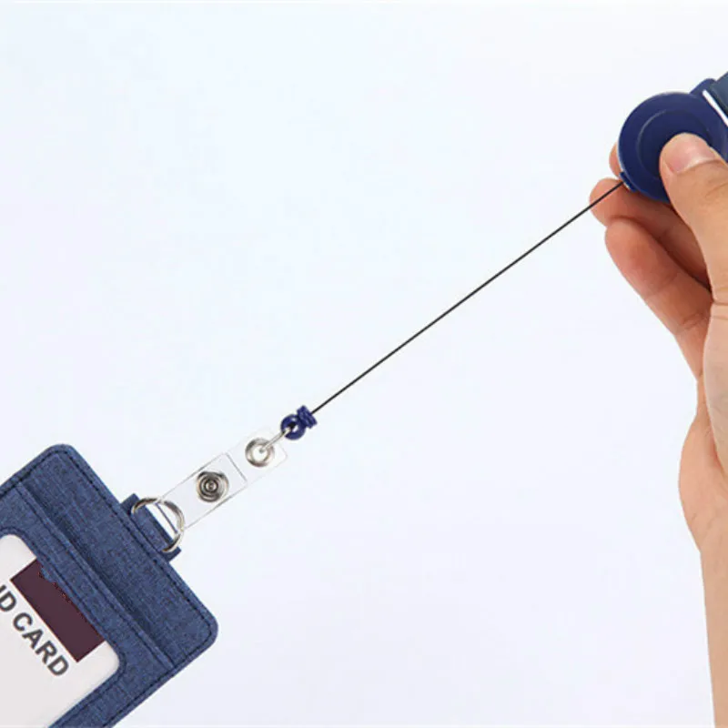 Retractable Lanyards ID Badge Holder Leather Porte Bus Pass Case Cover slip Men Women's Bank Credit Card Holder Strap wallet card holder,card holder,credit card holder,id card holder,id card case