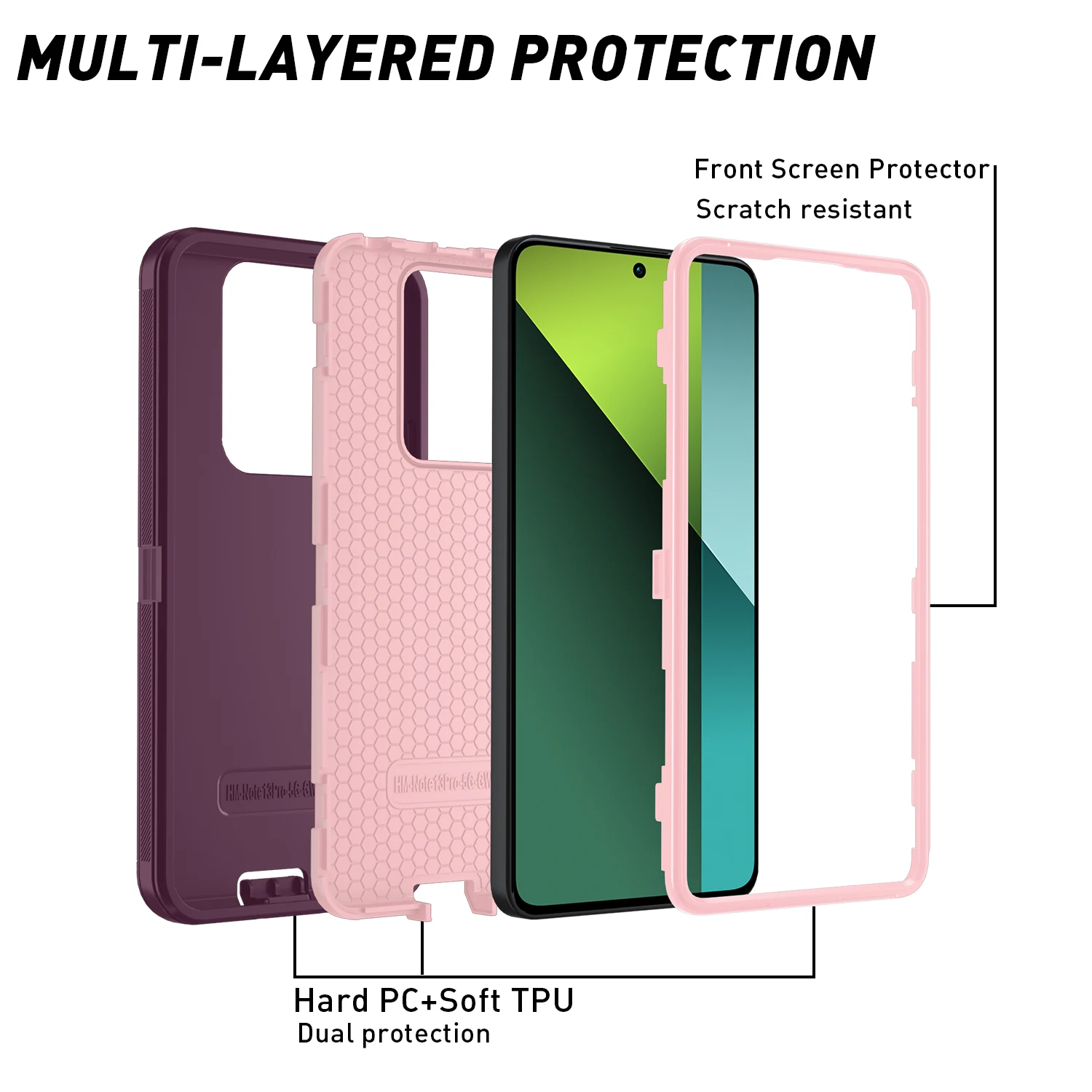 Armor Shockproof Heavy Duty Dustproof Case - Rugged Anti-Scratch Protective Cover