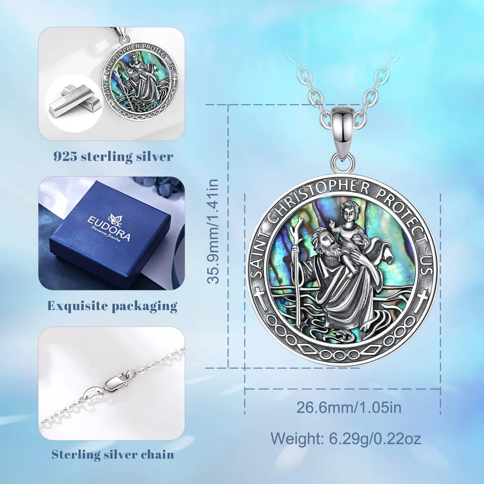 ONEFINITY Collana a forma di croce in argento Sterling 925
