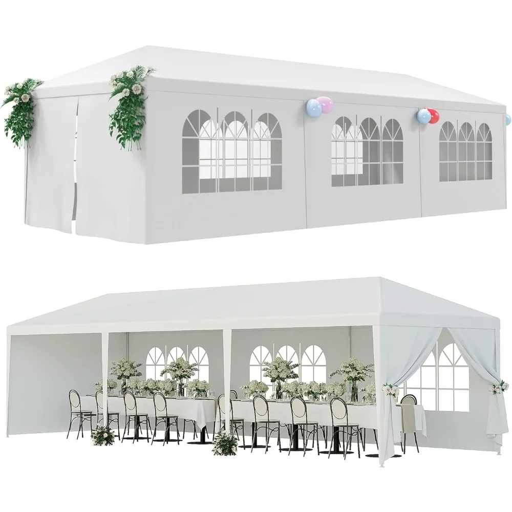 Description Picture 2 of itemOutdoor Canopy Tent Patio Camping Gazebo Shelter Pavilion 10'x30' Cater Party Wedding BBQ Events Tent Removable Sidewalls
