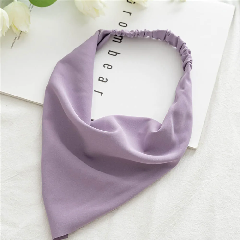 

Cute Headbands Hair Accessories Candy Color Elastic Turban Headwrap Triangle Hair Scarf Bandana