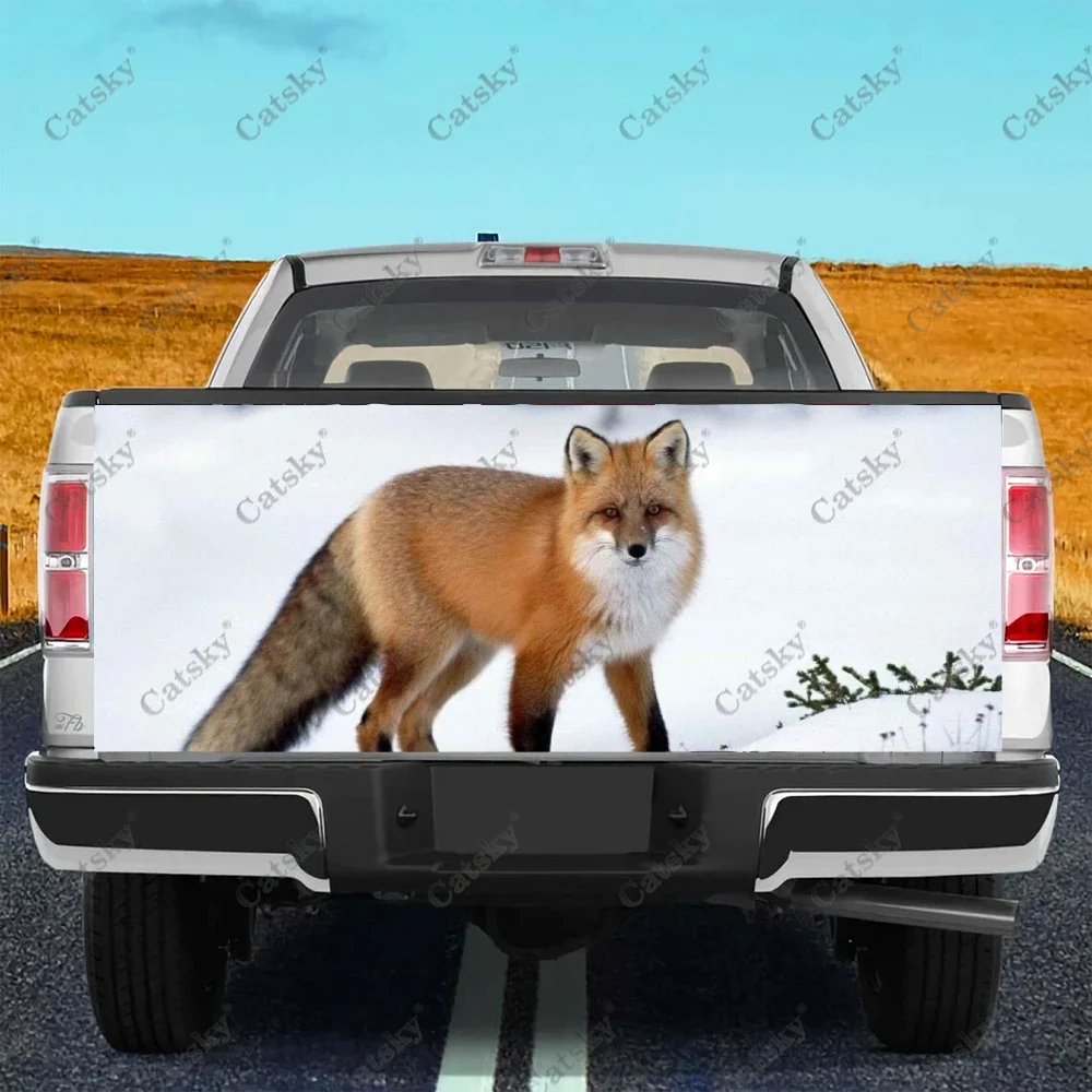 

Защитная виниловая наклейка в виде животного со снегом, задним багажником, наклейка на колесо, украшение автомобильного капота, крышка двигателя для внедорожника, пикапа