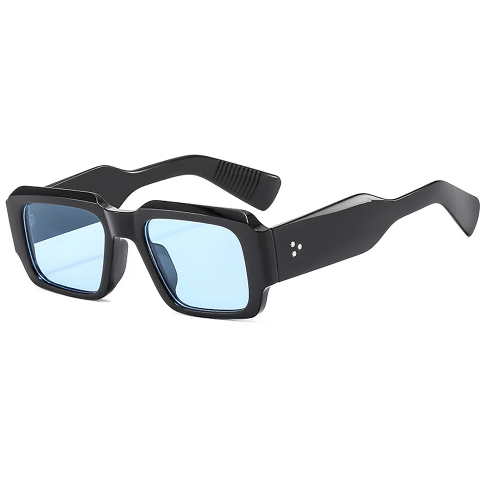 Male Vintage Fashion Small Rectangle Sunglasses Hip Hop Shades Square Sun Glasses Black Shades Lady 50s Jeff Eyewear Unisex