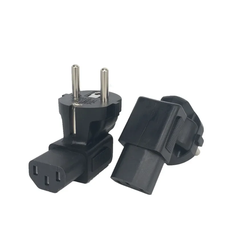 EU to C13 Conversion Plug Adapter 16A250V European 2 pins 4.8mm Schuko Type F Wire Grounding Converter plug adapter