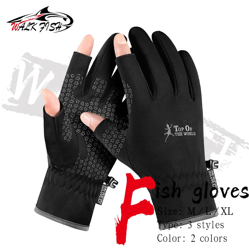 1 Pair Winter Fishing Gloves Women Men Universal Keep Warm Fishing Protection Anti-slip Outdoor Angling fishing gloves