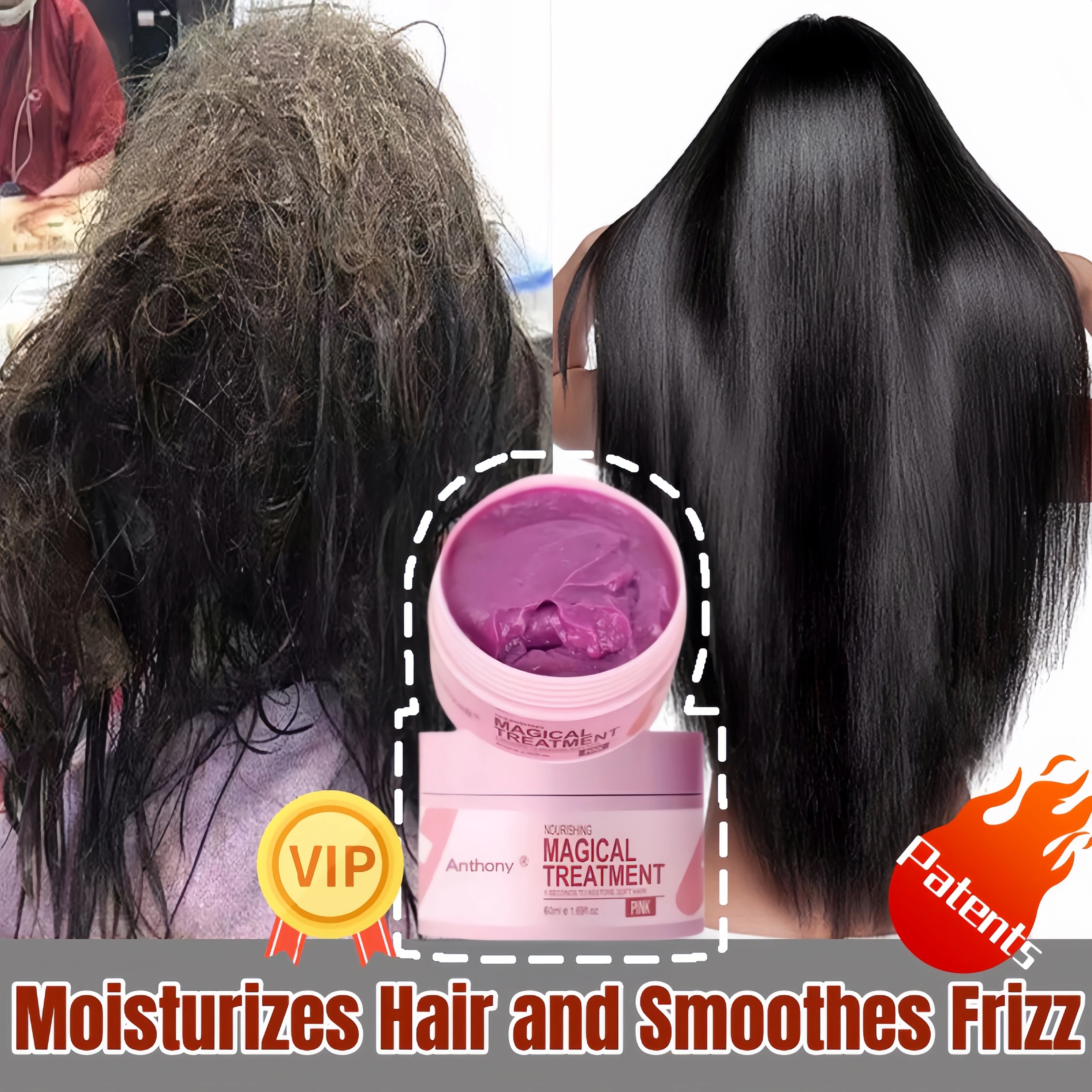 Magical Hair Mask 5 Seconds Repair Dry Damaged Keratin Correction Products Split Ends Breakage Forever Smooth Hair Care 1/3/5PC