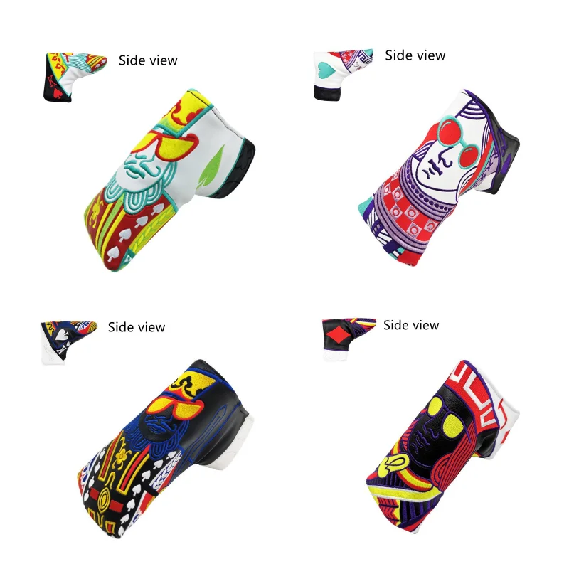 Golf Putter Cover Magnetic Closure PU Leather Golf Putter Headcover Accessories Club Head Cover