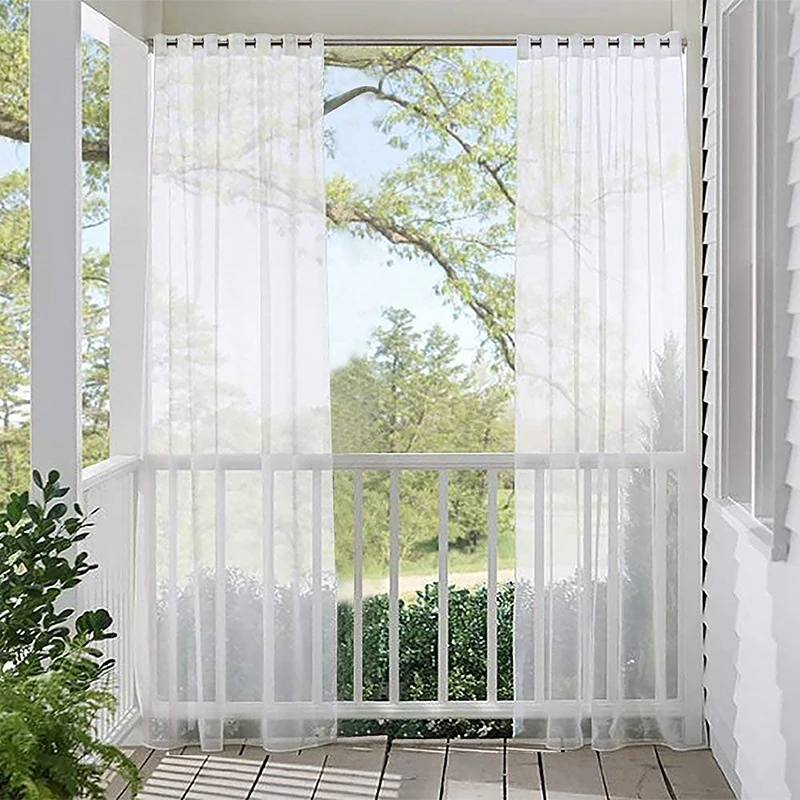 Outdoor Garden Curtains Street Gazebo Curtains Waterproof Tulle Curtains Porch Pergola Privacy Sunshading Curtain Patio Decor 2
