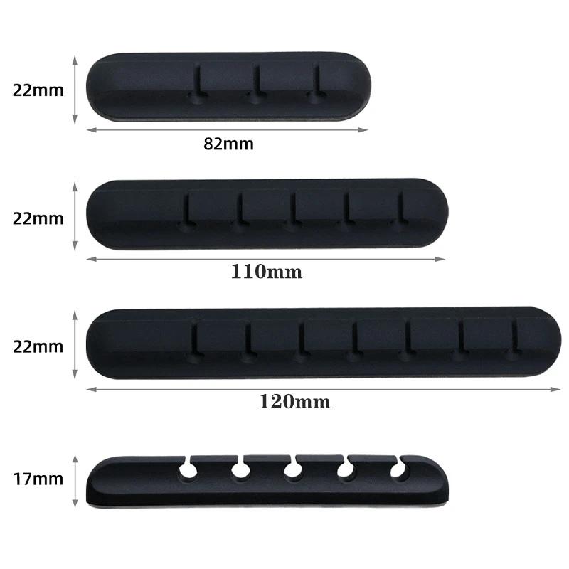 Home Office Cable Holder Silicone Line Organizer Clips USB Winder Manager Splitter 1 Pcs 3/5/7 Holes cable organizer,cable protector,cable clip