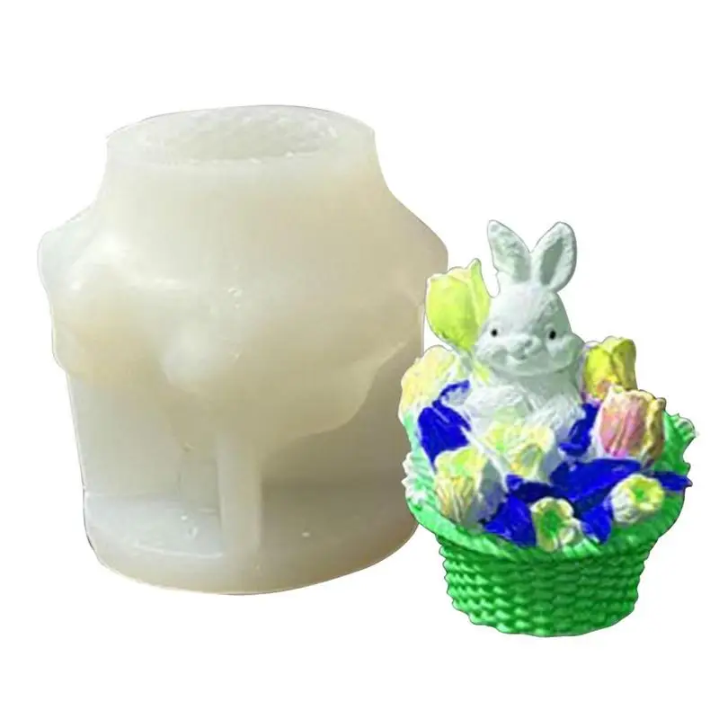 

Форма в виде кролика из смолы, силиконовые формы в форме кролика для изготовления свечей, подсвечник в форме кролика для самостоятельного изготовления свечей, инструмент для украшения