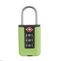Colorful TSA-Approved Travel Luggage Padlock with Changeable Password and Contrast Design (H-Green)