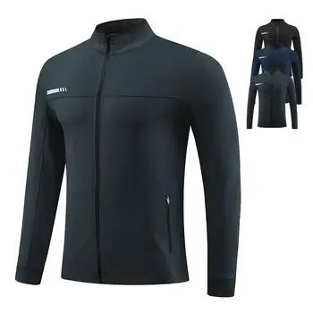 Men Running Training Elastic Coat Gym Tight Jacket Outdoor Cycling Sweatshirt Fitness Sunscreen Clothing Dry Fit Compression Top