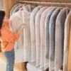 Reusable Plastic Garment Covers Dust Bags Dustproof Garment Covers Bags with Zip Hanging Clothes Storage Bag Hanging Clothes 1