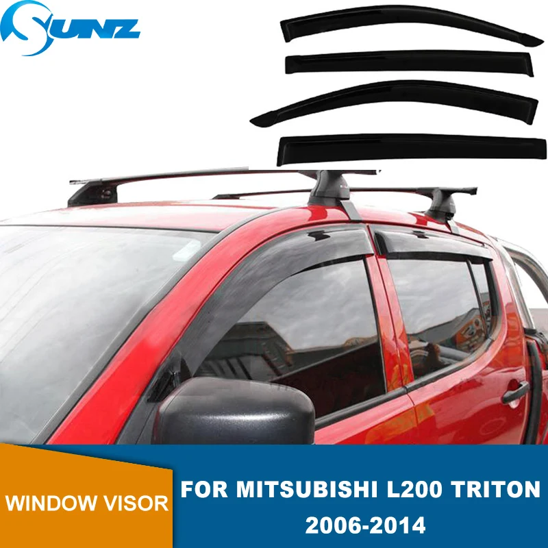 Deflectores De Viento Para Mitsubishi L200/Fiat Fullback (2015-2023) - 4 Piezas, Ahumado