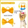 20pcs Cute Pet Dog Hair Bows Solid Grooming Bows with Rubber Band Gifts for Small Dogs Hand-made Headwear Dog Supplies 2