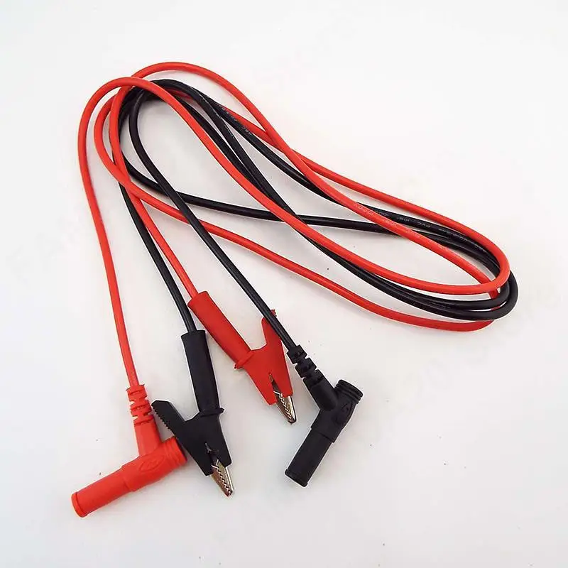 Alligator Crocodile Clip to 4mm Banana Plug Test Lead wire Connector Cable Probe Dual Head For Multimeter Measure diy Tools M20