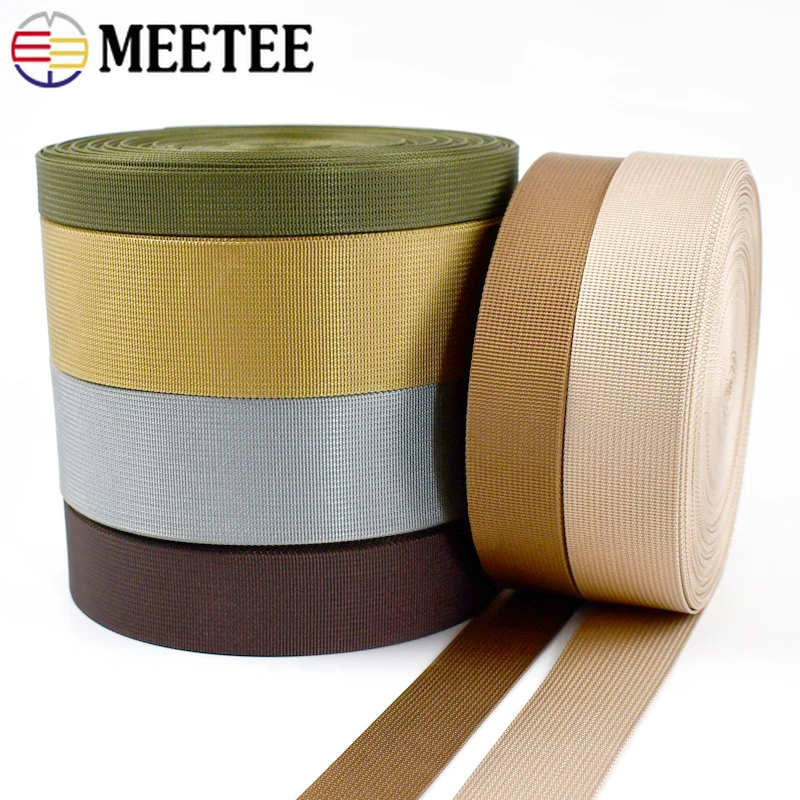 Webbing Strap Canvas Webbing Thick Cotton DIY Craft Belt Strap Accessories  5 Meter 25/50mm | WUTA