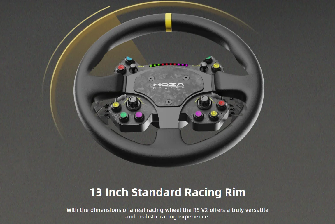 Racing RS V2 with 13 Inch Steering Wheel Compatible with All Wheelbases with Me