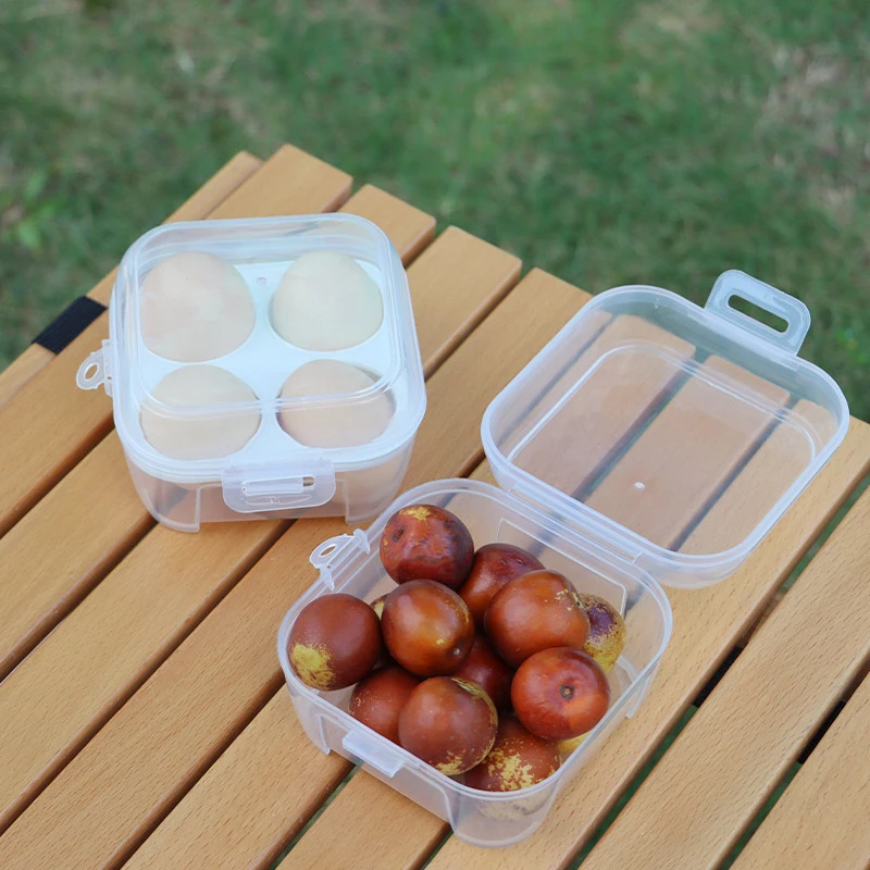 Egg Box 3/4/8 Grids Egg Holder Container For Outdoor Camping Picnic Eggs Box Case Anti-fall Storage Boxes Kitchen Organizer