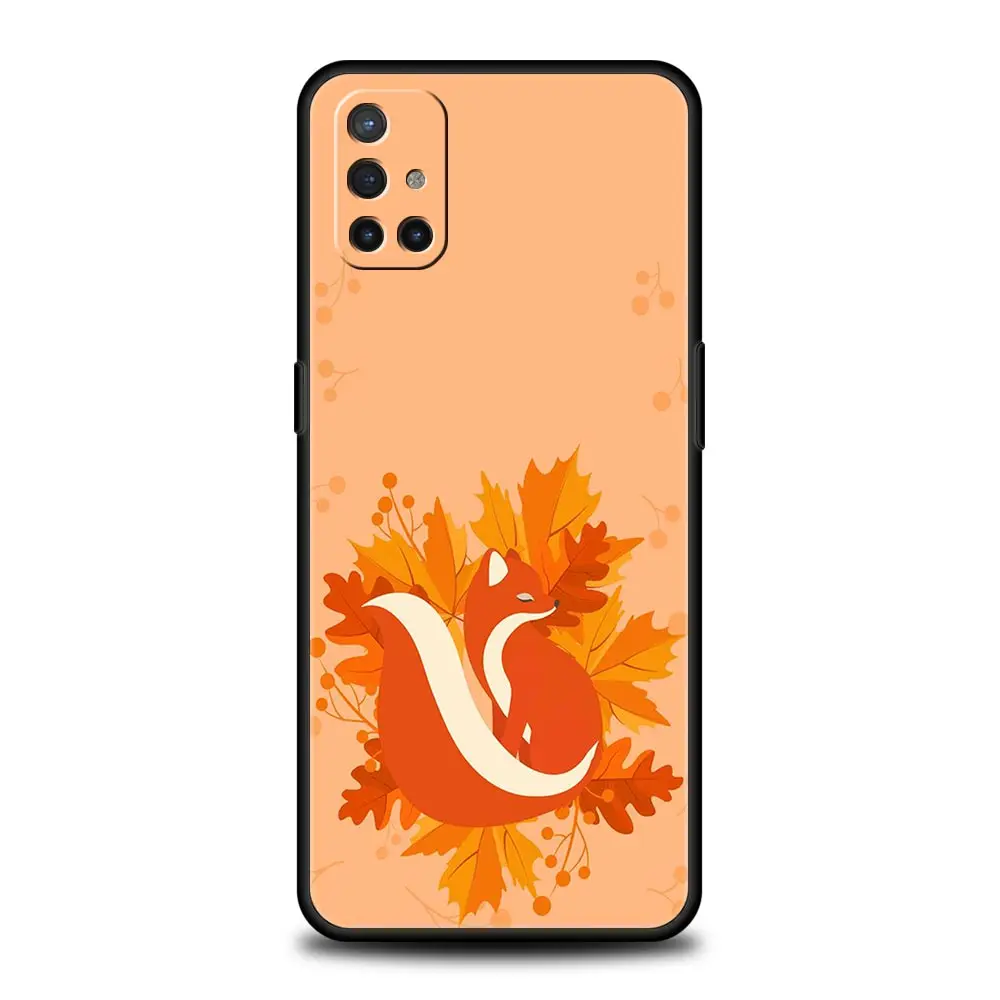 Autumn Leaves and Fox Pumpkin Halloween Phone Case