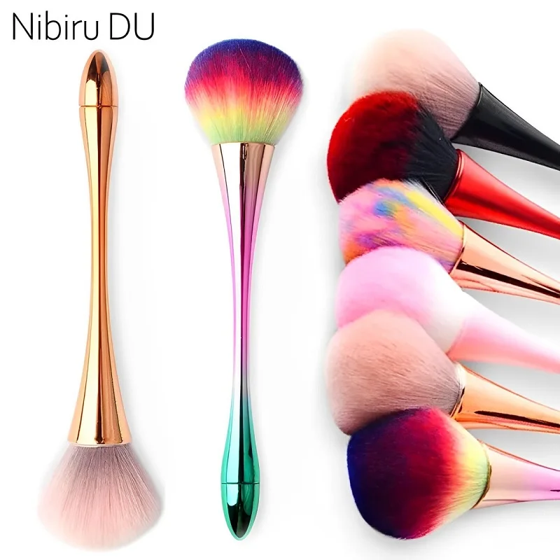 Nail Dust Cleaning Brush 7 Styles Professional Nail Art Make Up Brushes Long-Handled Super Fluffy Dust Removal Manicure Tools 1