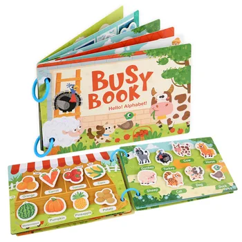 Montessori Busy Book Sticker Activity Toy for Toddlers 1